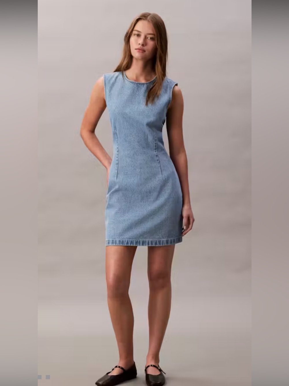 NWT Calvin Klein Denim Cap Sleeve Mini Dress
